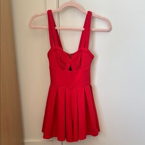 Material Girl Red Sleeveless Romper